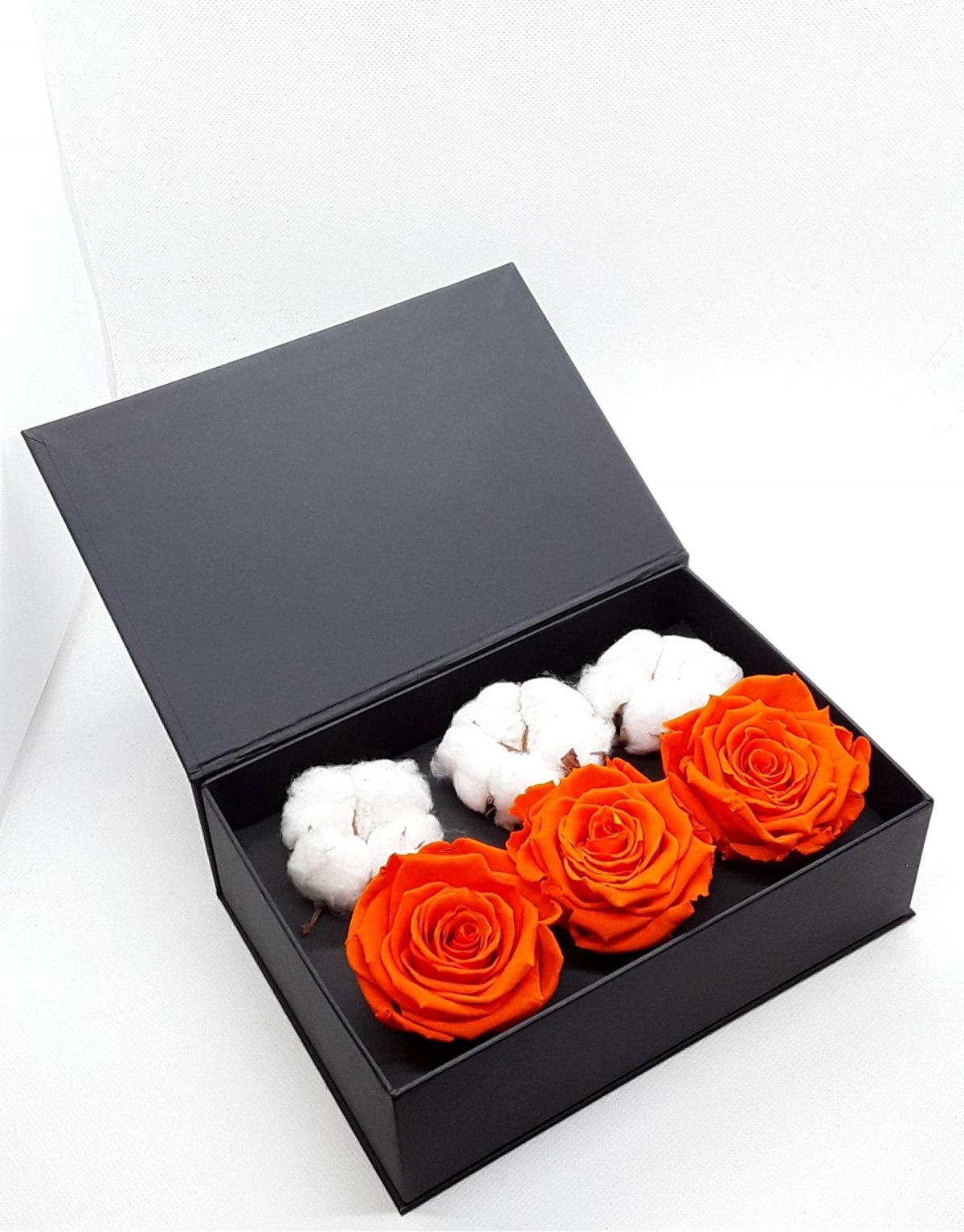 Rose Stabilizzate Arancio in Cofanetto Luxury 3