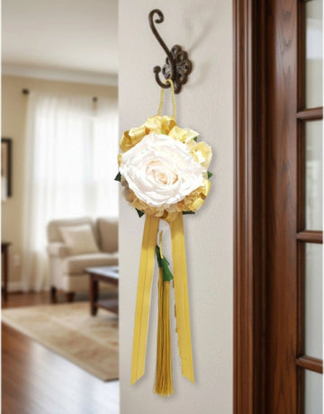 Fiori di Lena - Nappa Con Rosa e Ortensie - Linea Yellow