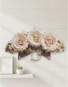 Fiori di Lena - Archetto con dettagli oro e fiocco in seta rosa antico Lunghezza 45 cm