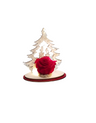 Rosa Stabilizzata Rossa con intaglio in legno Abete
