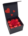 Rosa Stabilizzata Rossa in Cofanetto con Cioccolatini Cuore