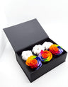 Rose Stabilizzate Multicolor centro Arancio in Cofanetto Luxury 3